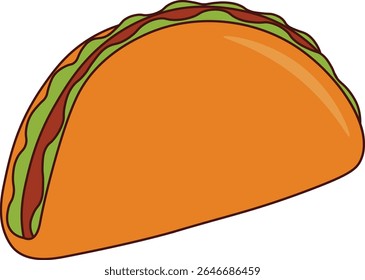 Junk Food Doodle Isolated on White Background. Flat Vector Illustration