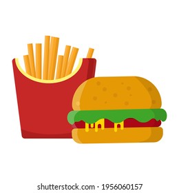 junk food flat icon illustration vector graphic