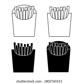 Junk Food Icon black and white