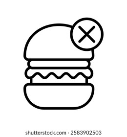 junk food icon line vector illustration design with trendy style