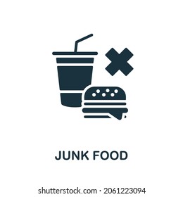 Junk Food icon. Monochrome sign from diet collection. Creative Junk Food icon illustration for web design, infographics and more