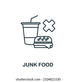 Junk Food icon. Monochrome sign from diet collection. Creative Junk Food icon illustration for web design, infographics and more