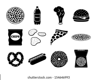 Junk Food Icon Set