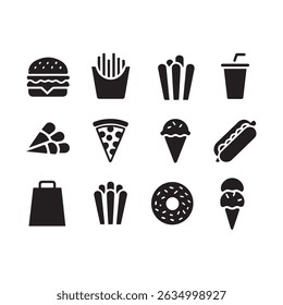 Junk Food Icons..brgar icon.fast food icon.