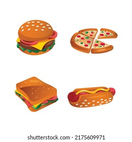 Colecciones vectoriales de ilustraciones de alimentos no utilizados