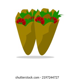 junk food kebab vector illustration