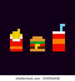 Junkfood-Pixel, Vektorgrafik-Design