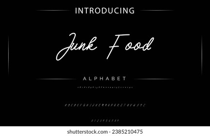 Junk Food signature Font Calligraphy Logotype Script Brush Font Type Font lettering handwritten