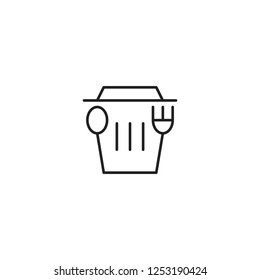 Junk food, trash food logo icon template