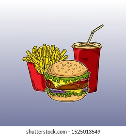 vector de comida chatarra