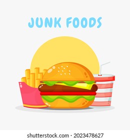 Junk food vector design illustration