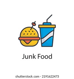 Junk Food Vector Filled Outline Icon Stock Vector (Royalty Free ...