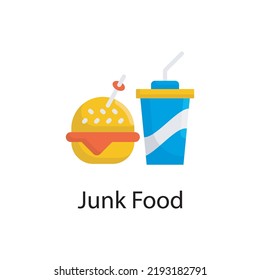 Junk Food Vector Flat Icon Design Illustration. Miscellaneous Symbol On White Background EPS 10 File