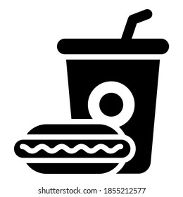 junk food vector icon glyph style for Web and Mobile.