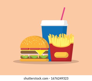 Junk Food Vector Food Food Illustration Stock Vector (Royalty Free ...