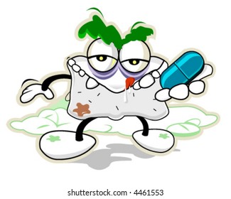 junk mail - cartoon character vector illustration