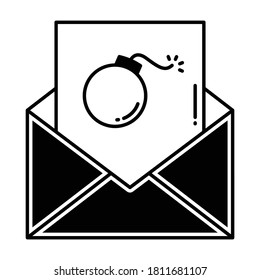 Junk mail Half Glyph Style vector icon which can easily modify or edit