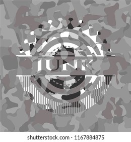 Junk on grey camouflage pattern