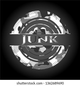 Junk on grey camouflage pattern