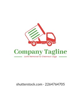 Junk Removal and Cleanout logo in vector