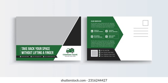 Junk Removal Company Business Postcard design, Junk Removal ads, trash removal banner design template, Direct Mail EDDM template. Junk postcard design.