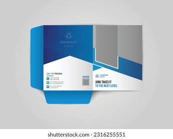 Junk Removal Company Business Presentation folder for files, Business Presentation Folder Template For Corporate, Business folder design