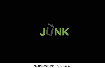 Junk removal logo design, environmentally friendly garbage disposal service, simple minimalist design icon.
