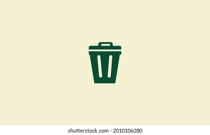 Diseño del logotipo de eliminación de residuos, servicio de eliminación de residuos respetuoso con el medio ambiente, sencillo icono de diseño minimalista.
