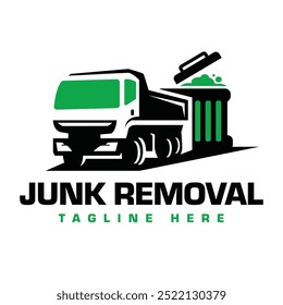Junk removal logo design template. Suitable for Recycling or trash removal business.