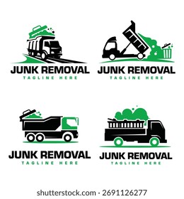 Plantilla de diseño de logotipo de eliminación de basura. Adecuado para el negocio de reciclaje o eliminación de basura.