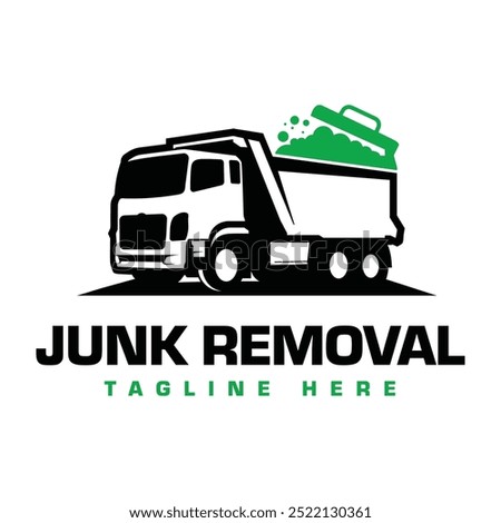 Junk removal logo design template. Suitable for Recycling or trash removal business.