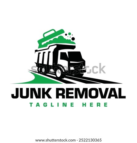 Junk removal logo design template. Suitable for Recycling or trash removal business.