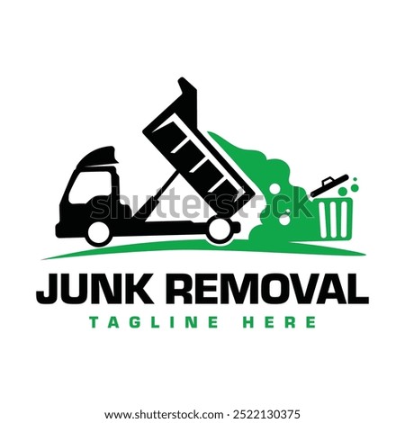 Junk removal logo design template. Suitable for Recycling or trash removal business.
