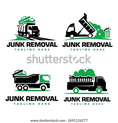 Junk removal logo design template. Suitable for Recycling or trash removal business.