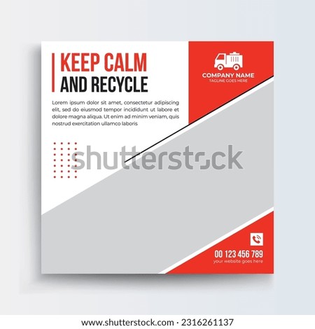 Junk Removal social media post banner template, cleaning social media post Promotion Post and Story Social Media Template.