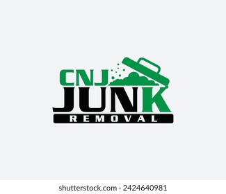 junk removal solution services logo design template