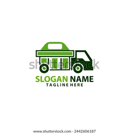 junk truck logo design vector