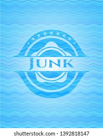 Junk water concept emblem. Vector Illustration. Detailed.