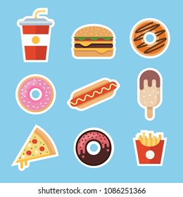 junkfood flat vector isolated