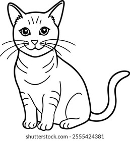 
The "Juoriak Cat" line art vector design is a visually captivating representation of a feline silhouette crafted using minimalistic yet expressive lines. This artwork blends creativity and precision