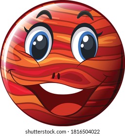 Jupiter cartoon vector art and illustration