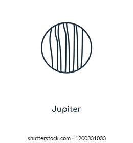 Jupiter concept line icon. Linear Jupiter concept outline symbol design. This simple element illustration can be used for web and mobile UI/UX.