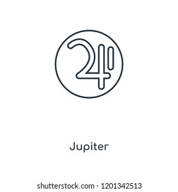 Jupiter concept line icon. Linear Jupiter concept outline symbol design. This simple element illustration can be used for web and mobile UI/UX.