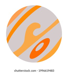 Jupiter Gray and Orange vector work with white background