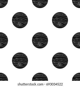 Jupiter icon in black style isolated on white background. Planets symbol stock vector illustration.