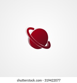 Jupiter Icon Red 3d  illustration