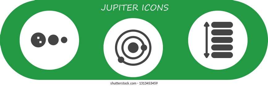 jupiter icon set. 3 filled jupiter icons.  Collection Of - Solar system, Spacing