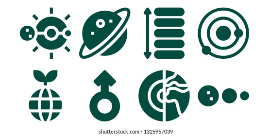 jupiter icon set. 8 filled jupiter icons.  Simple modern icons about  - Planet, Solar system, Mars, Spacing