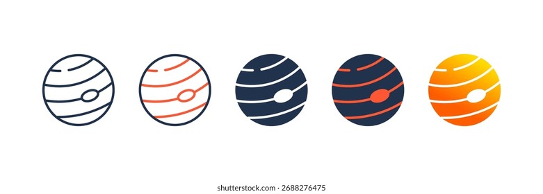 Jupiter icon set multiple style collection