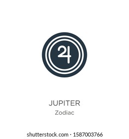 Jupiter icon vector. Trendy flat jupiter icon from zodiac collection isolated on white background. Vector illustration can be used for web and mobile graphic design, logo, eps10